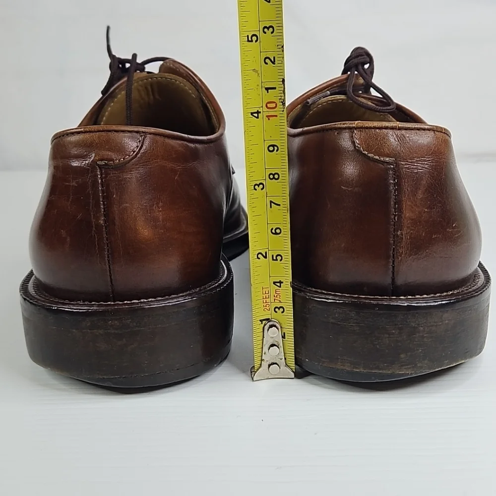 🛍Vintage Leather Dark Brown Lace Up Men's Shoes Double-Vida Made In Italy 91/2M